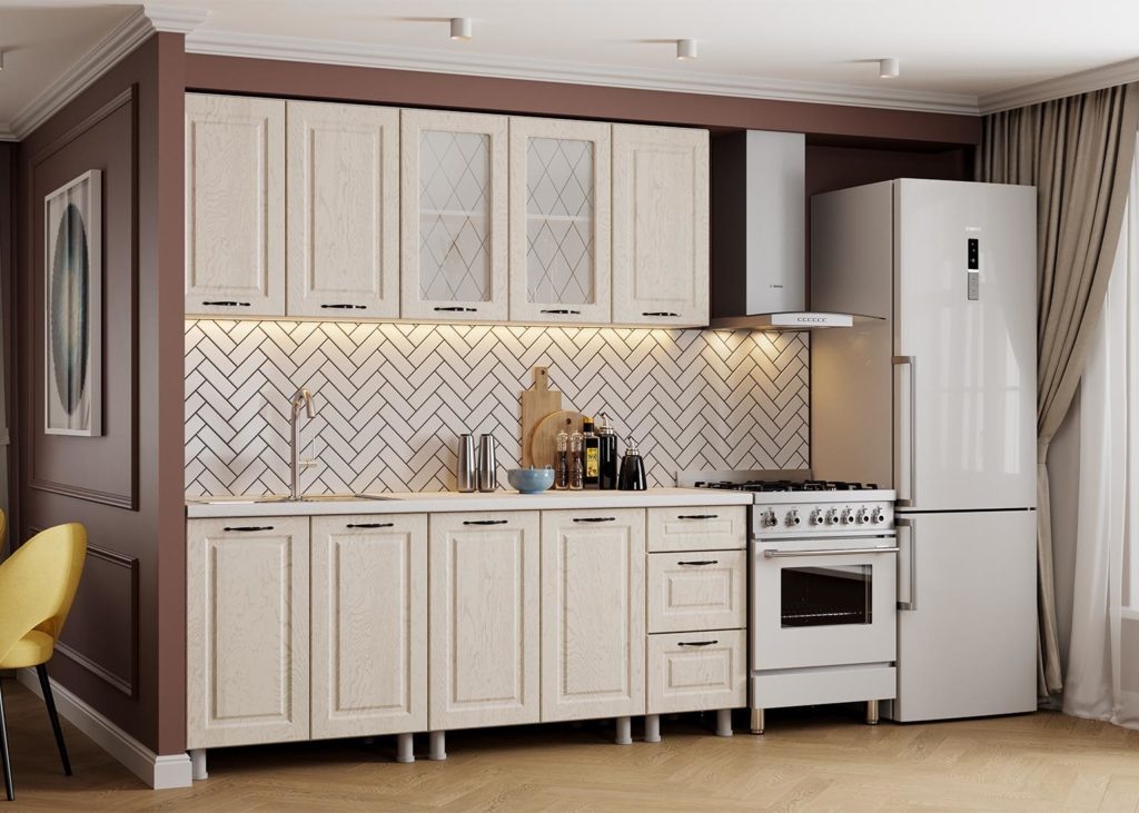 Модульные гарнитуры могут быть изготовлены в любом стиле