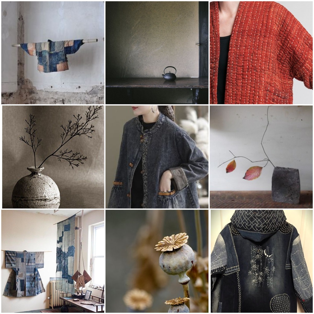 1. Боро, сашико, осень. Иллюстрации взяты из открытых источников в сети. Коллажи авторские.