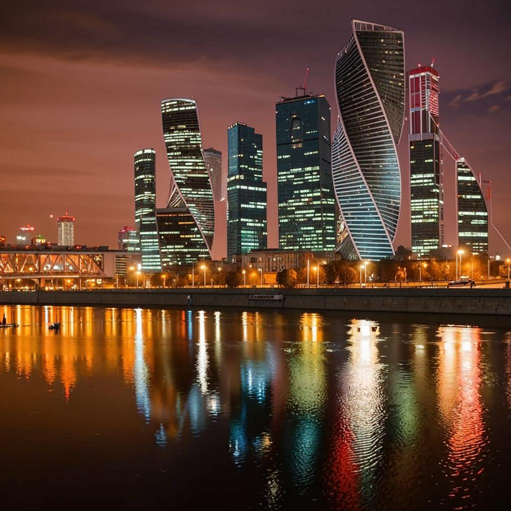 Нейросеть видит вечернюю Москву вот так... 
