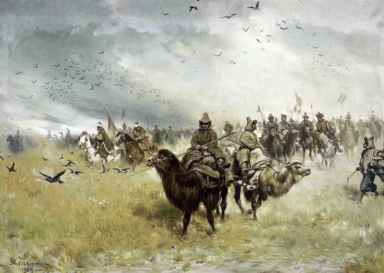 
Крымские татары в битве при Цецоре. Худ. Юзеф Рышкевич (1909). Источник: ru.wikipedia.org