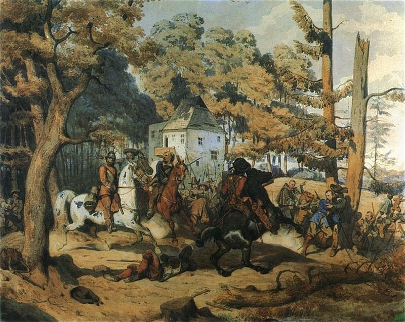 
Артур Гротгер. «Стычка со шведами» (1867). Источник: ru.wikipedia.org