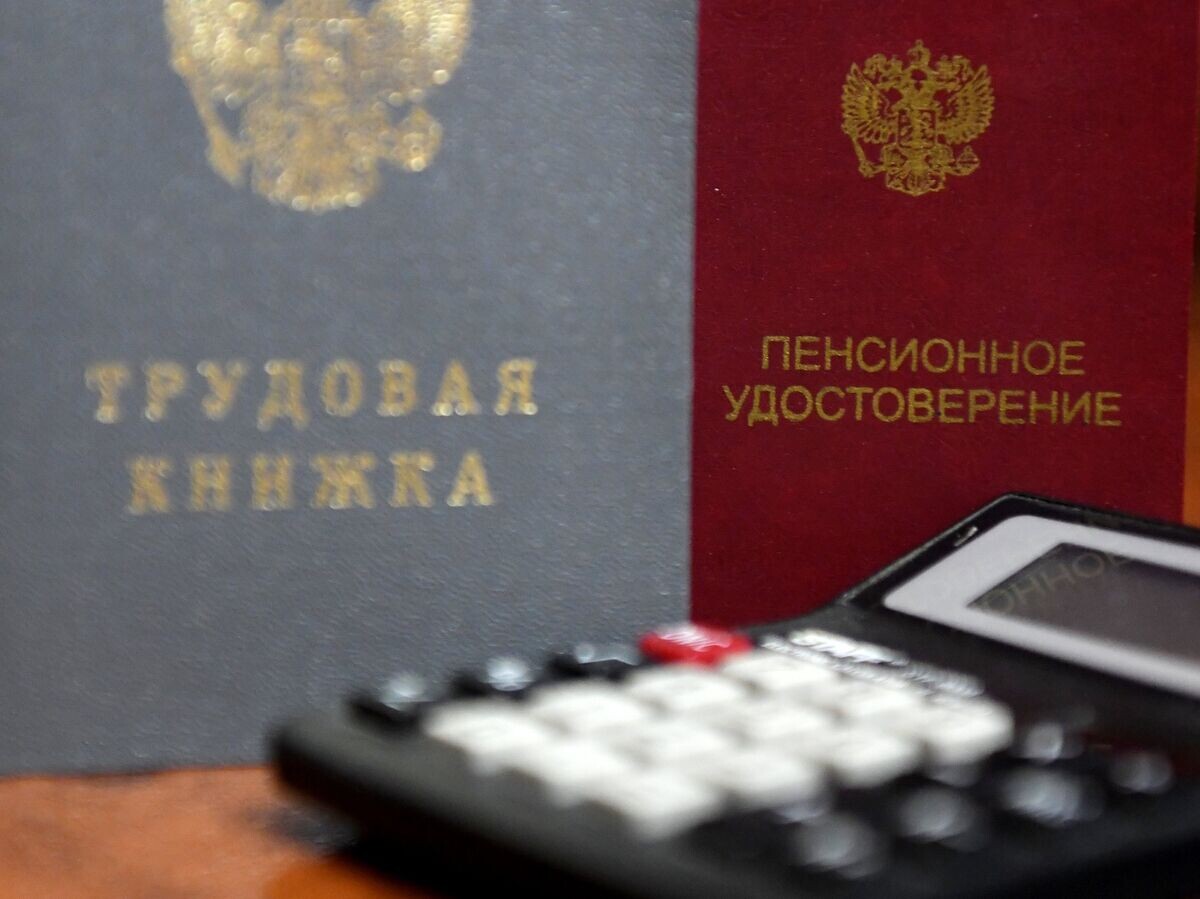    Трудовая книжка, пенсионное удостоверение.© РИА Новости . Максим Богодвид