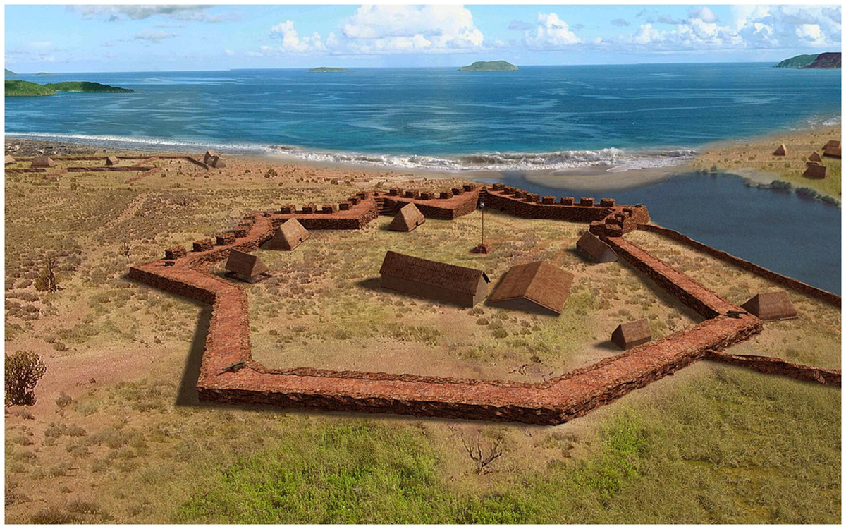 Вид на форт Элизабет (Кауаи, Гавайи) с высоты птичьего полета. Netlenta (CC BY-SA 4.0)
