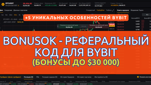 Краткий обзор биржи криптовалют ByBit: используйте реферальный код BONUSOK для открытия счета по лучшим условиям в 2024 году