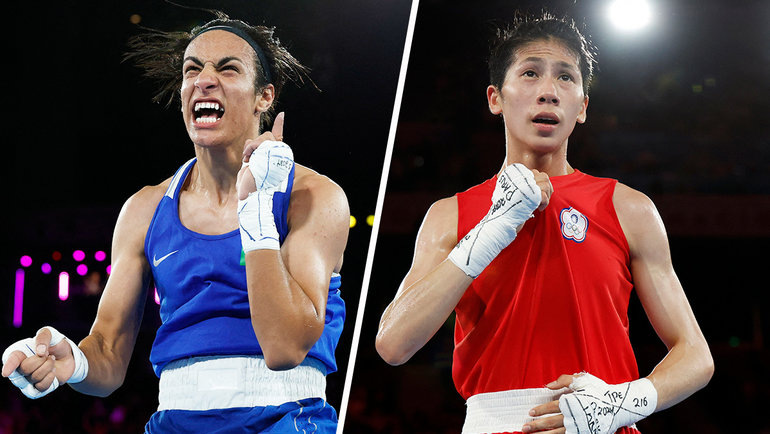    Иман Хелиф и Линь Юйтин. Reuters