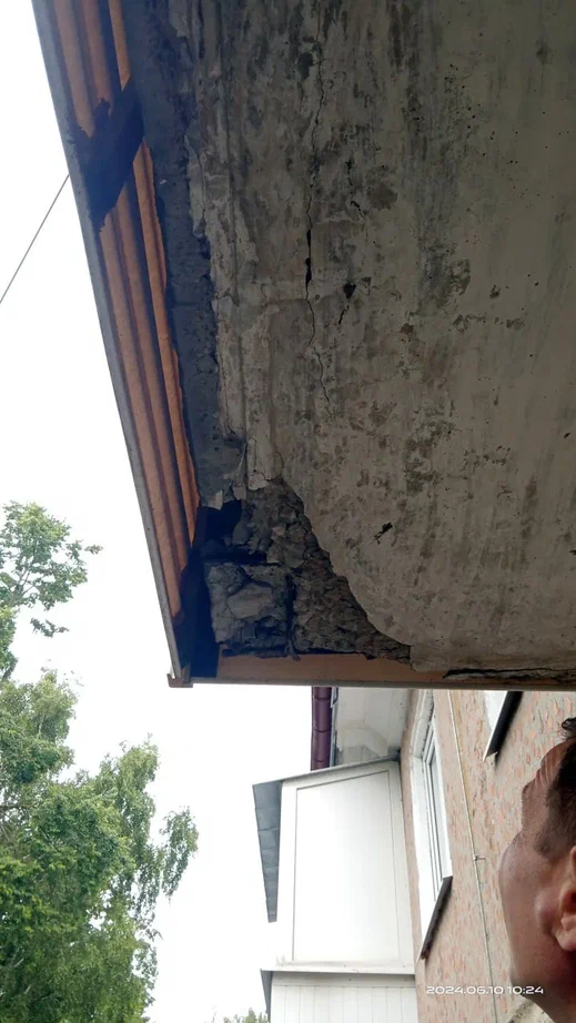 Фото разрушения балконной плиты 