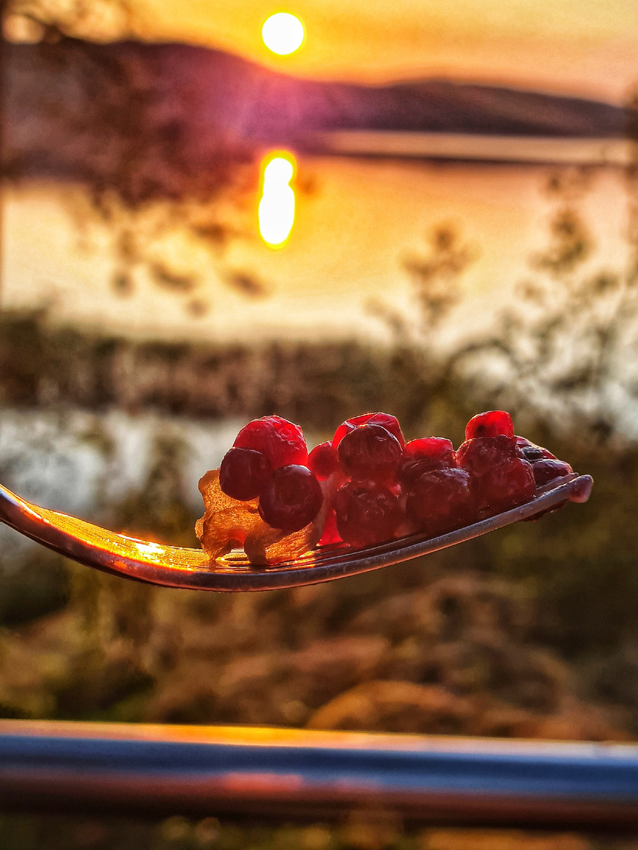 Наслаждение в квадрате: оттенки вкуса карельской брусники и оттенки ладожского заката.