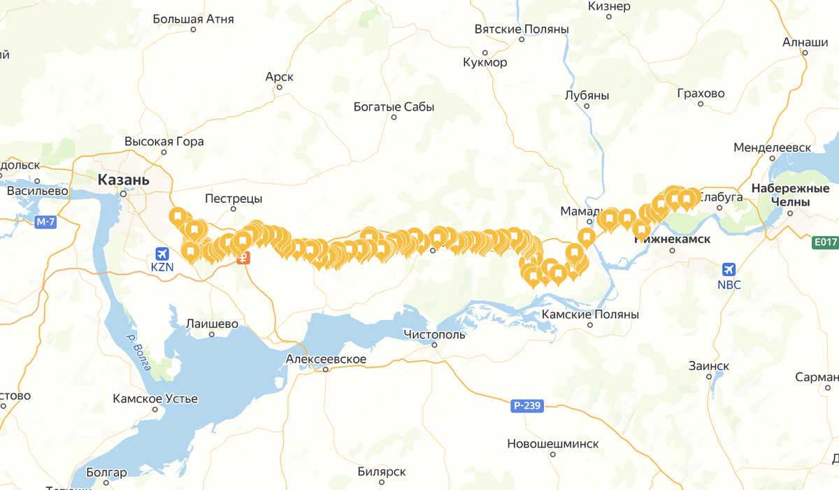 Метки по которым мне предстояло ехать