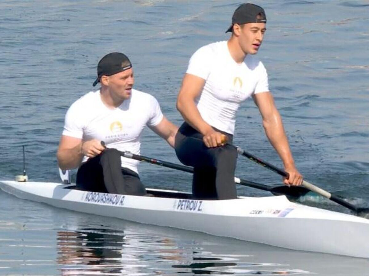    Российские гребцы Алексей Коровашков и Захар Петров© Фото : Скриншот трансляции