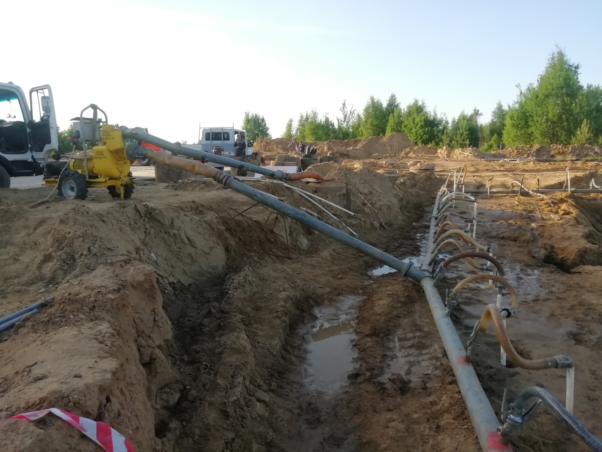 Осушение котлована