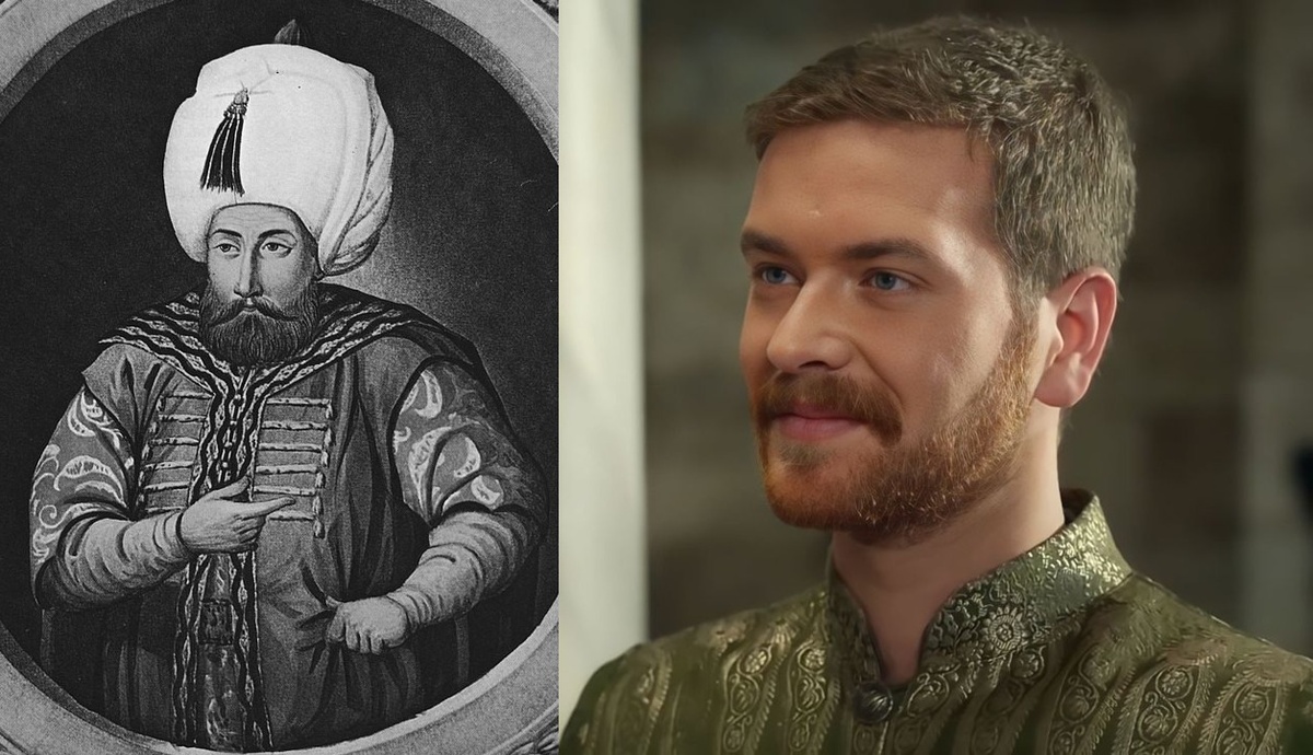 Селим II (1524 – 1574), преемник султана Сулеймана I. Справа он же в исполнении Энгина Озтюрка (ВВ)