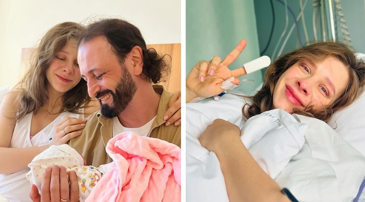 Лиза Арзамасова и Илья Авербух назвали дочку Лией. Фото: социальные сети.