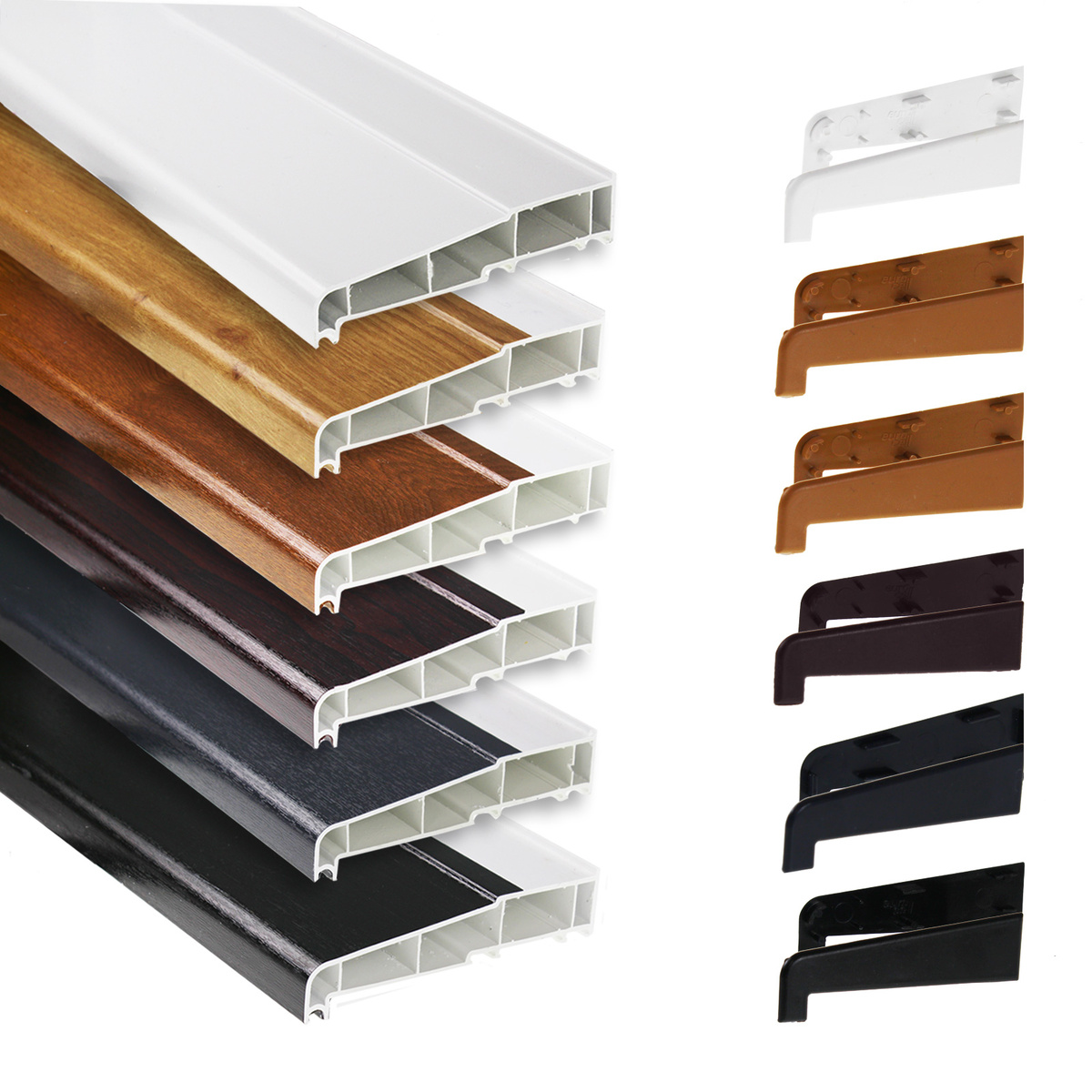 Разнообразие цветов подоконников из ПВХ