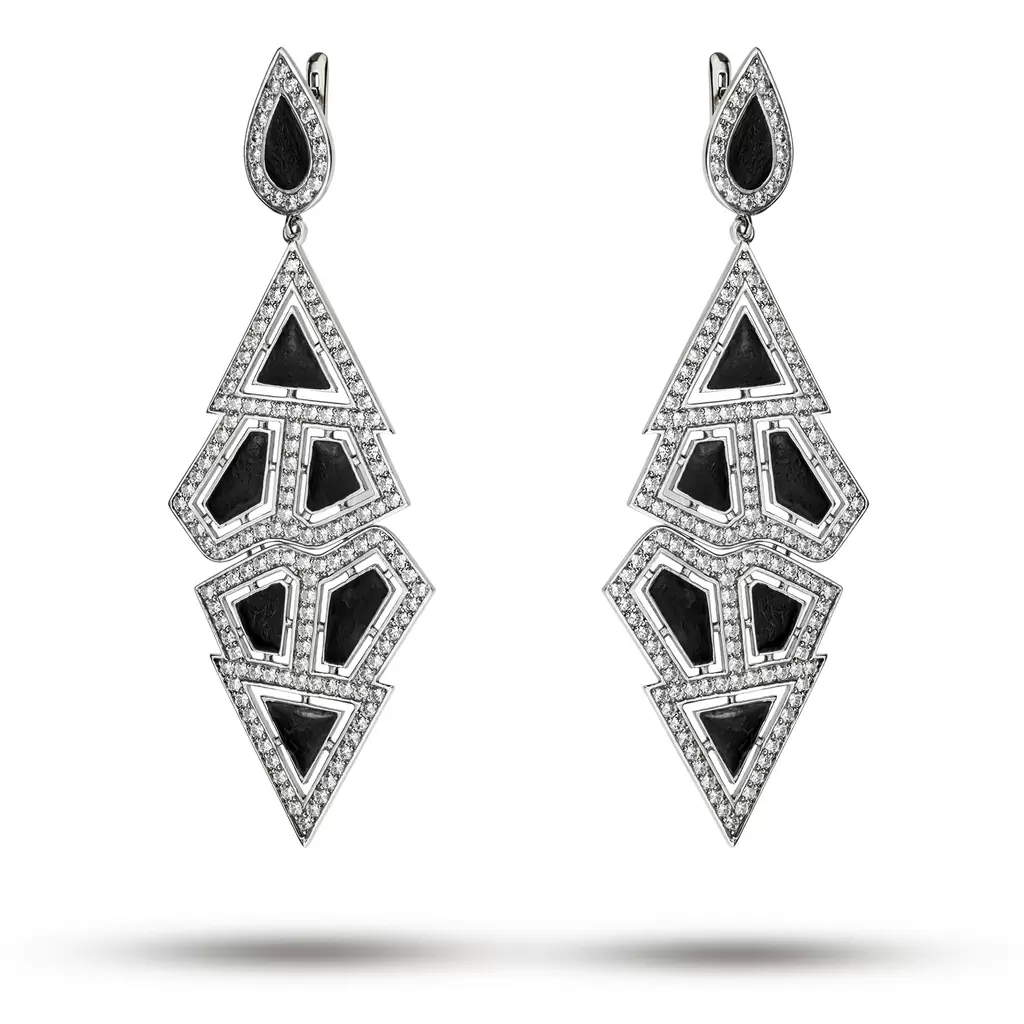 Серьги из серебра с натуральным камнями циркон 284 шт. Артикул: 92449-4