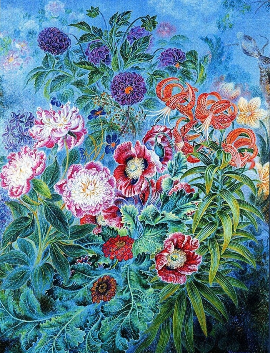 Пионы и тигровые лилии. Художница Катерина Белокур