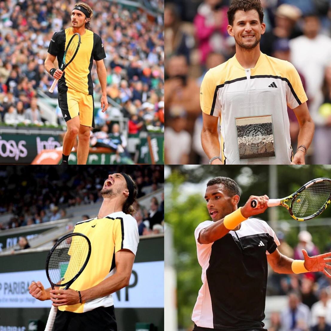 По порядку: Стефанос Циципас, Доминик Тим, Александр Зверев, Феликс Оже-Альяссим