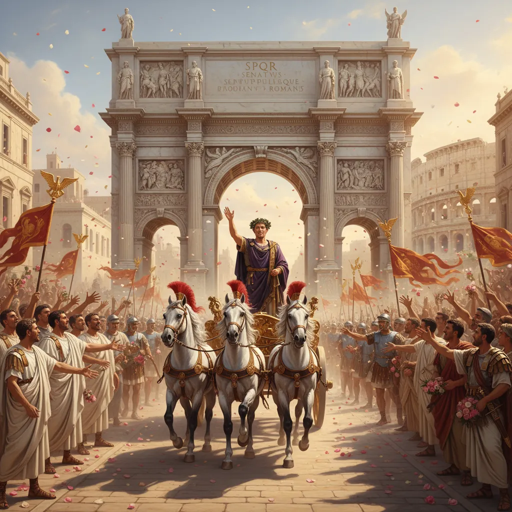 Триумфальный въезд в город.