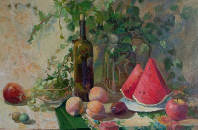    «Вкус лета» (автор: Лидия Перебейнос, 2024 год, холст, масло)