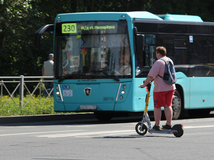     Пересекать дорогу нужно, спешившись с самоката. Фото: «МК в Питере»
