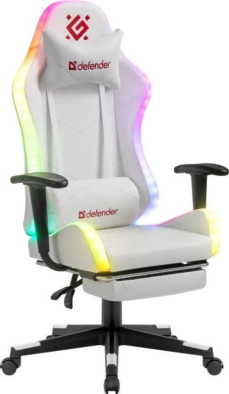 Игровое кресло Defender Watcher с интегрированной RGB-подсветкой — отличный выбор для геймеров, которые много времени проводят за компьютером. Регулируемая спинка и выдвижная подставка для ног создают максимальный комфорт. Кресло доступно в черном и белом вариантах.