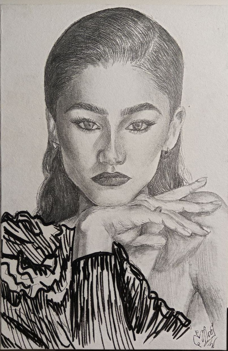 Портрет на картоне 20*30 см