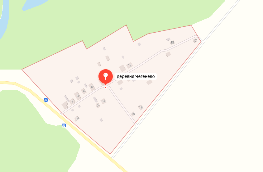 д. Чегенево на карте, Городецкий муниципальный округ