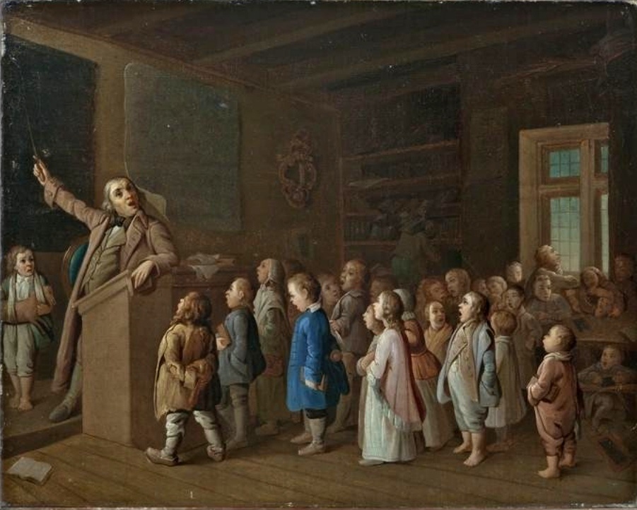 В школе. Иоганн Петер Хезенклевер. Из собрания Государственного музея истории религии