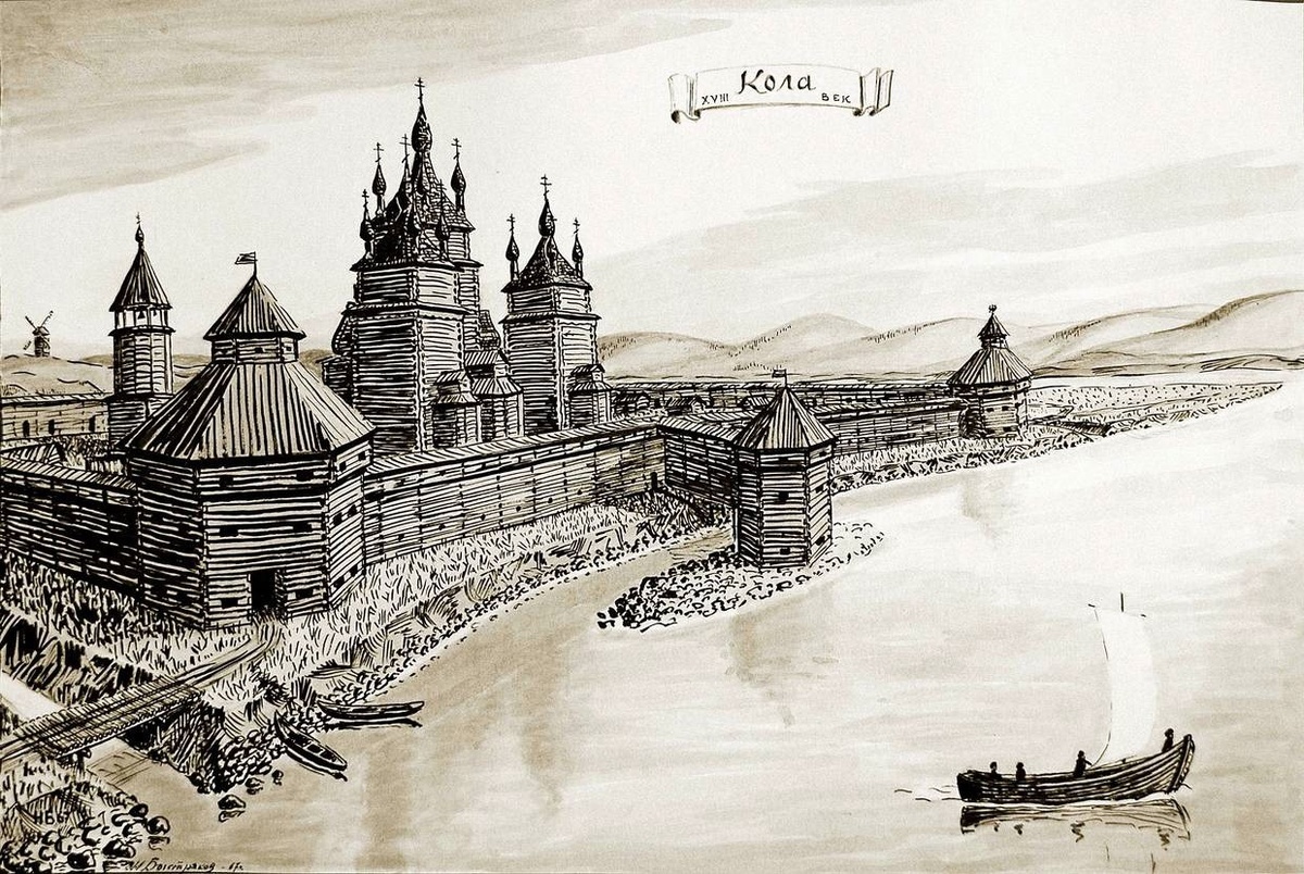 г. Кола, гравюра 18 века.