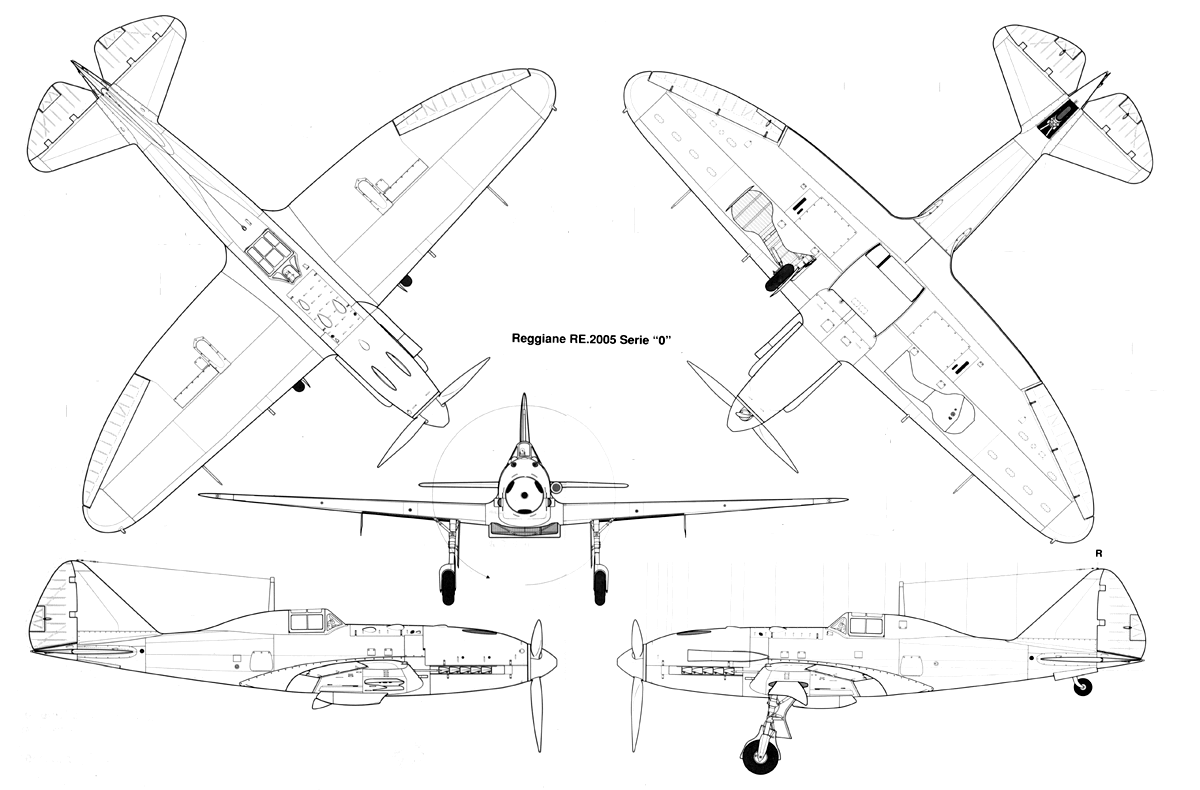 Внешний вид Re.2005 со всех сторон