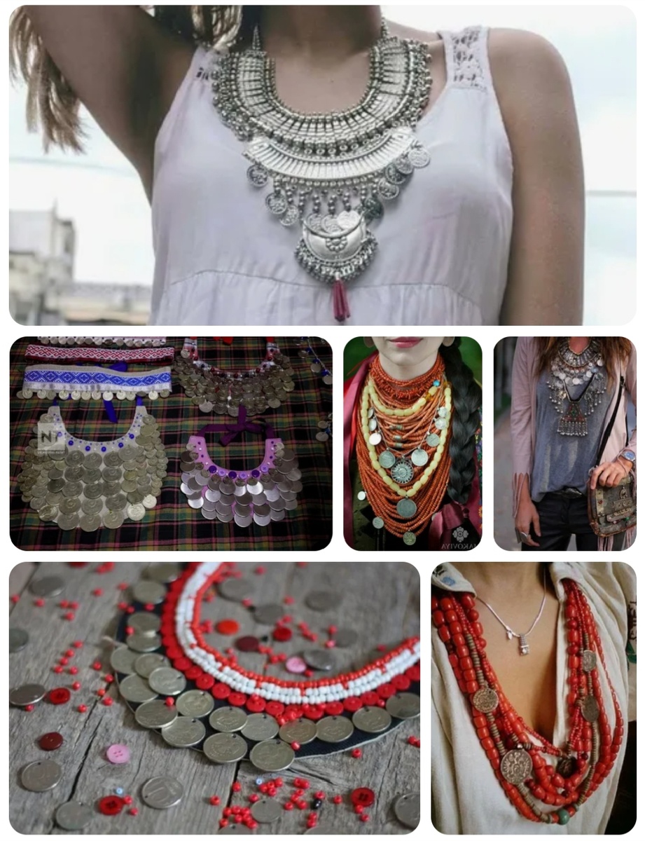 Украшение на шее - монисто