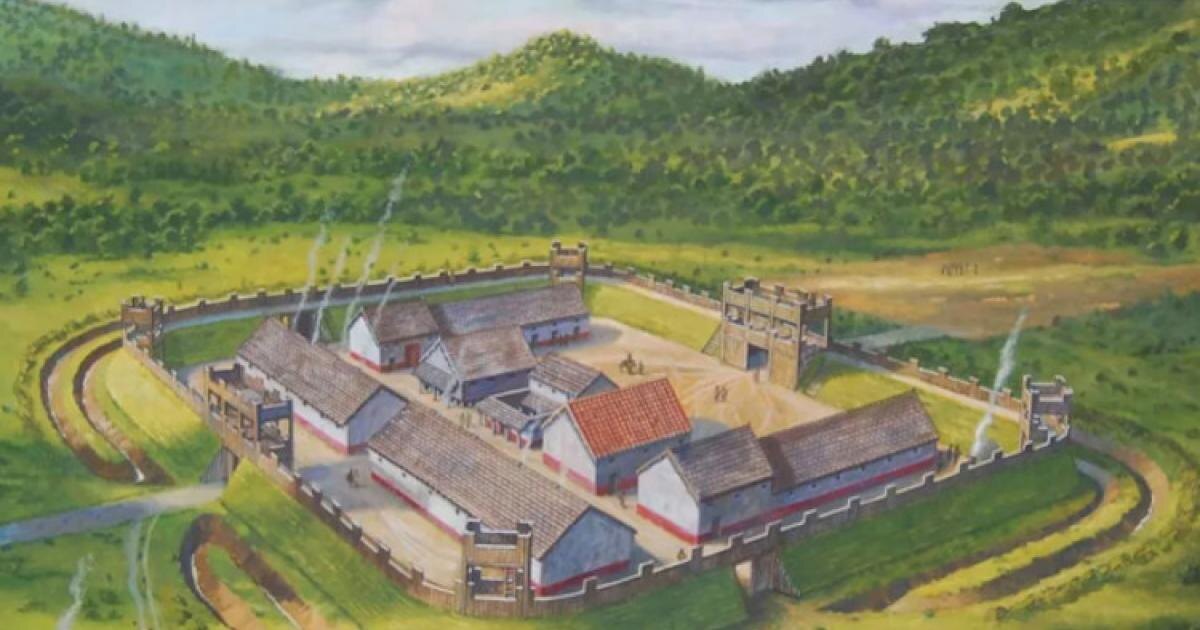 Верхнее изображение: впечатление художника о форте.