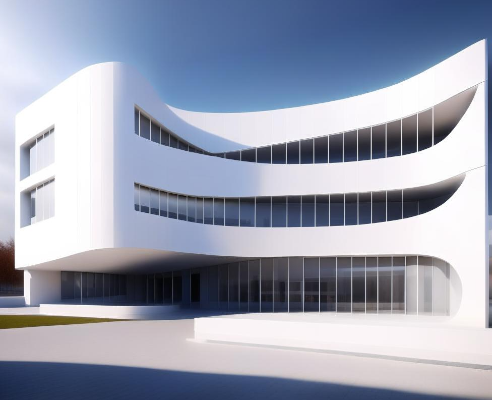 Здание школы на Арпадане. Картинка от нейросети Кандинский.