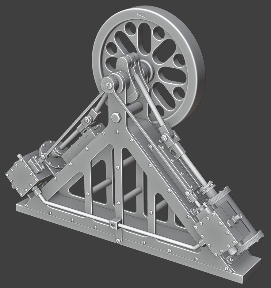 Diagonal Steam Engine