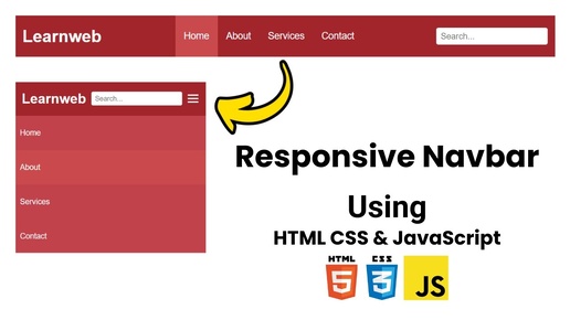 Как создать адаптивную панель навигации с помощью HTML CSS и JavaScript