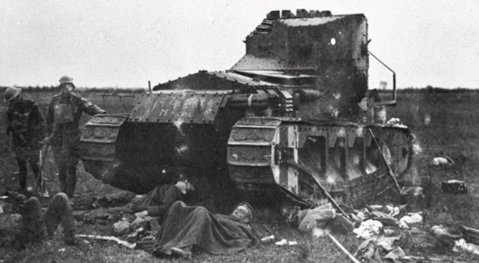 Средний танк Уиппет `Музыкальная шкатулка’, сфотографированный 9 августа 1918 года. Источник изображения: tankmuseum.org