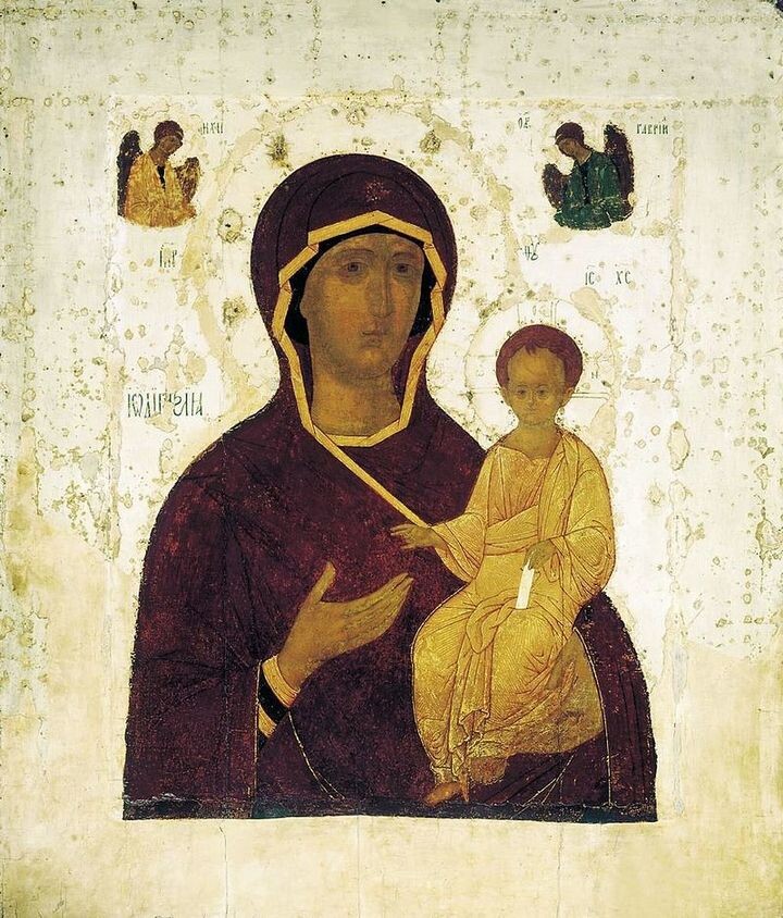     Список Смоленской иконы Божией Матери (Дионисий, 1482 год, Государственный Русский музей, Санкт-Петербург). Изображение из Википедии