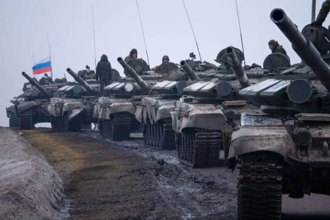Русская танковая колонна