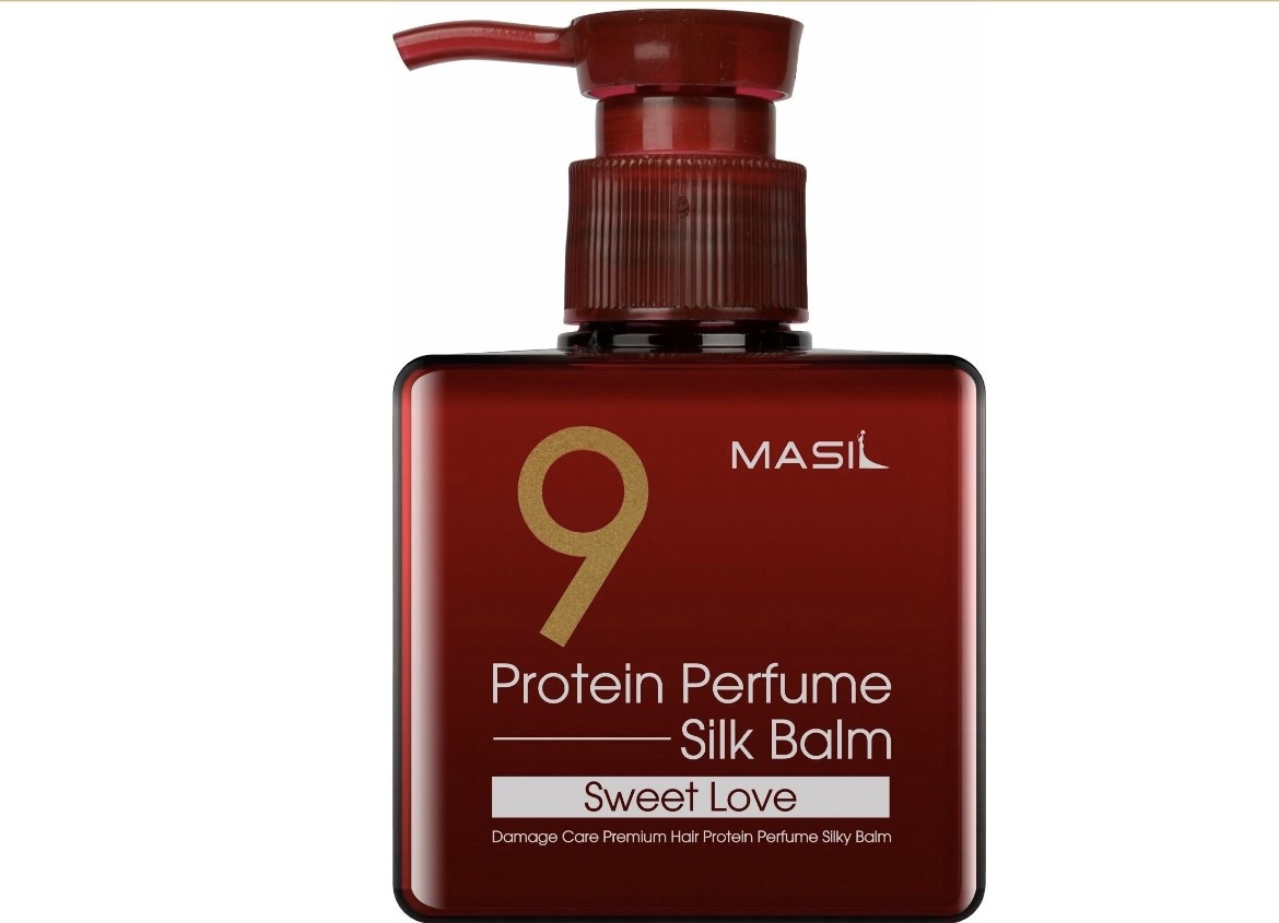 Так выглядит несмываемый бальзам 9 Protein Perfume Silk Balm SWEET LOVE от Masil.