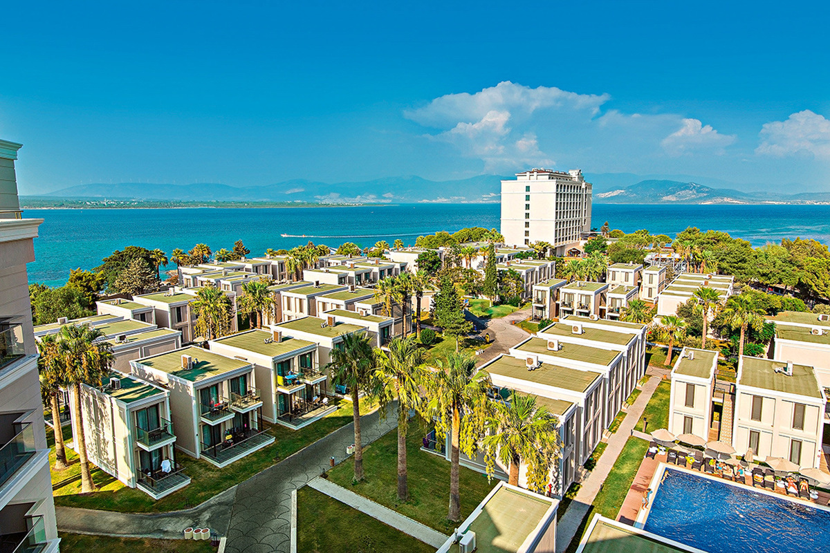 Вид из 1го корпуса отеля Duja Didim 5*