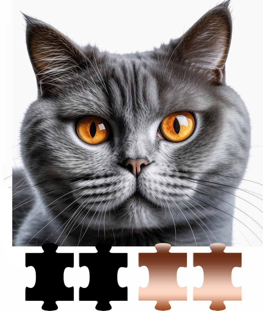 Голубой окрас (осветленный черный)