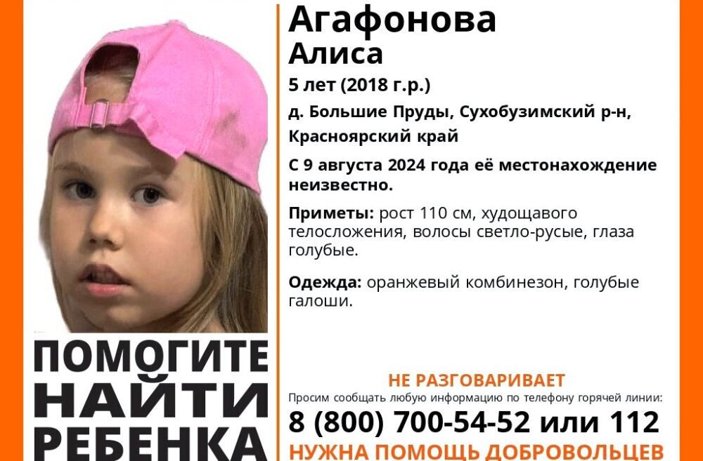 Ориентировки на девочку распространяли повсюду.