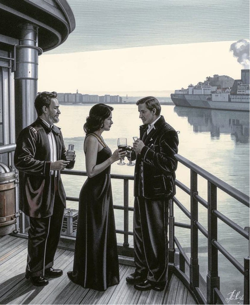 Спасибо НС "Кандинский" сгенерировавшей иллюстрацию к рассказу "На пароходе".