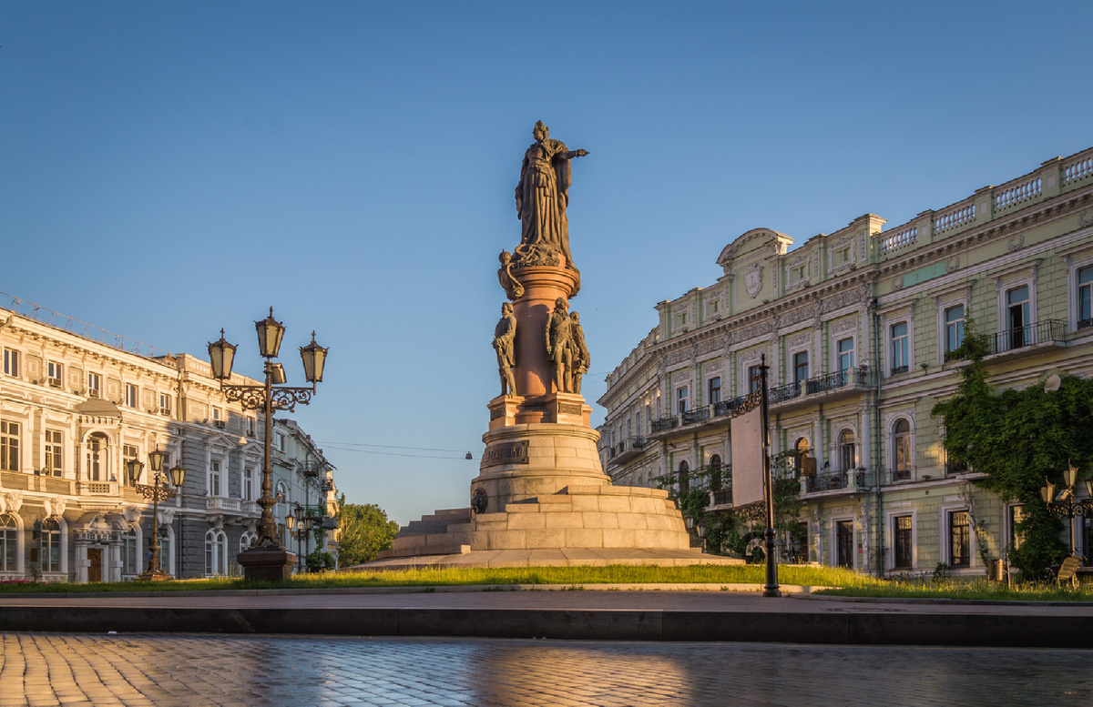 Памятник Екатерине Великой в русском городе Одесса