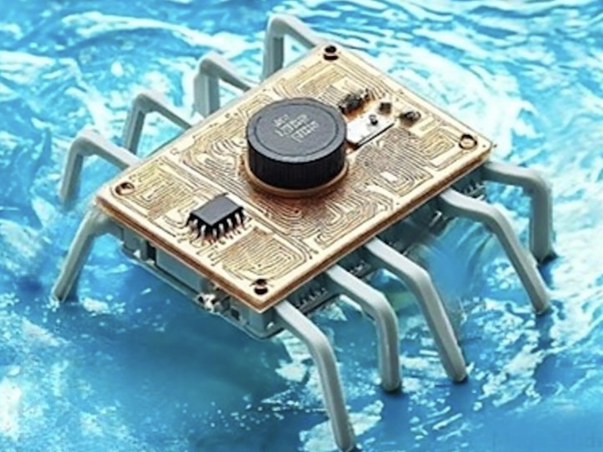    Крошечные роботы-водомерки умеют питаться бактериями