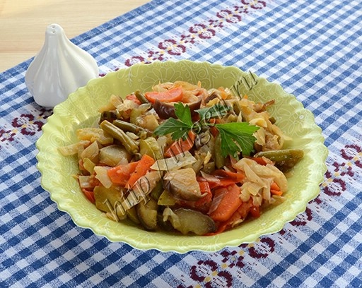 Овощной гарнир на сковороде