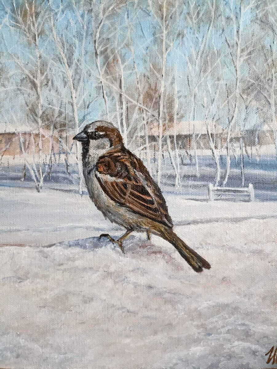 "Оттепель", Н. Швецова, масло/холст, 20*30см