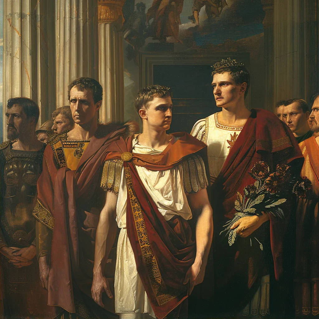 "Пойдем я тебе все покажу, мальчик". Да-да, Тиберию на момент возвращения было уже много годков, а Октавиан Август стал похож на Стивена Бушеми, но давайте обставим это усыновление красивой картинкой.