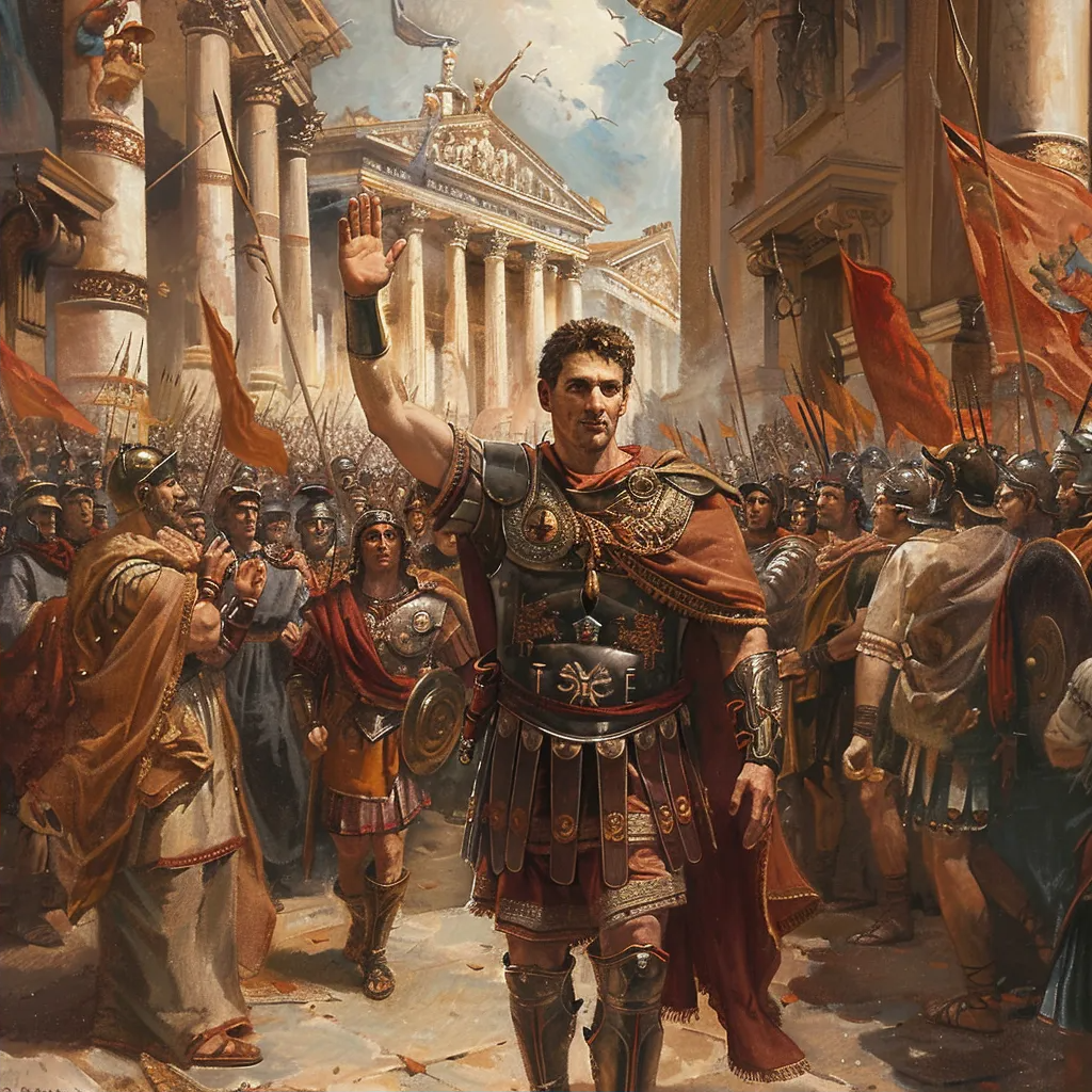 Еще ничего не сделав на войне, Тиберий направлялся в Германию как триумфатор, ведь в главном сражении своей жизни он уже одержал победу - стал вторым человеком в государстве.