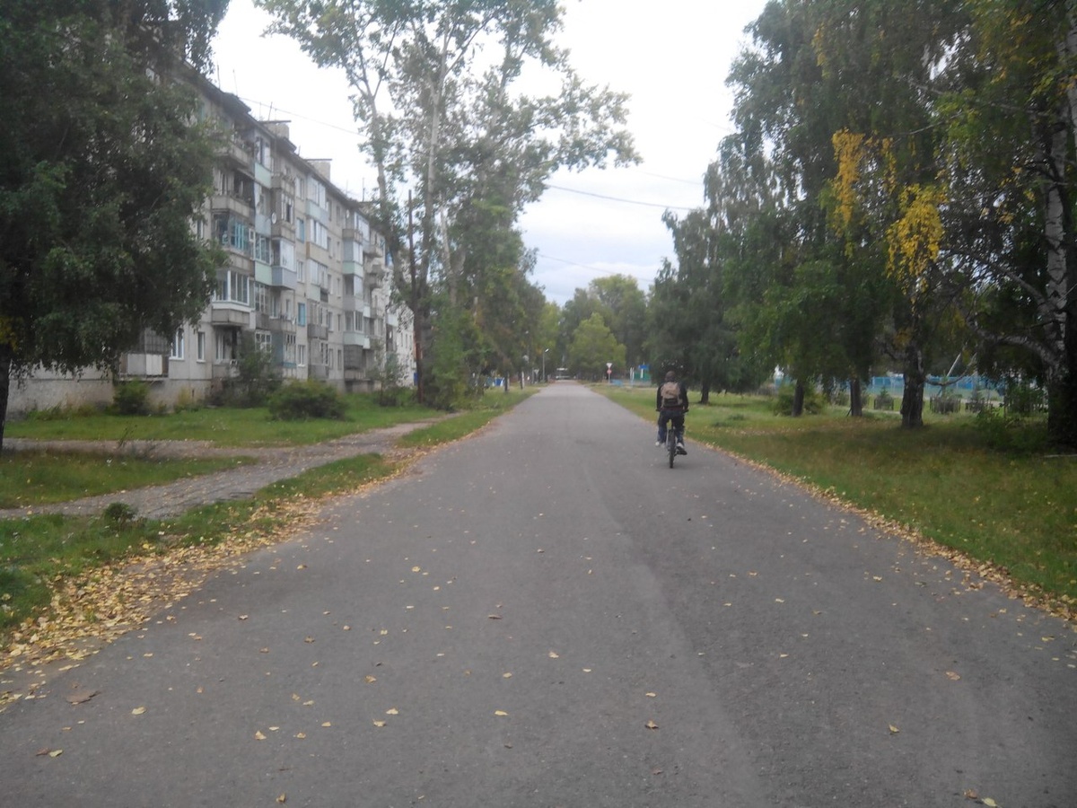 Центральная улица нашего посёлка. Фото автора.