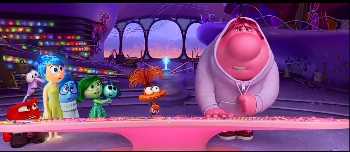 Как реалистично созданы образы эмоций! Хандра - все время в телефоне. Тревожность - на кофе и энергетиках. Стыд - неуклюжий, розовый и стесняется других. Зависть - с большими глазами. Ностальгия - милая бабушка в очках. 